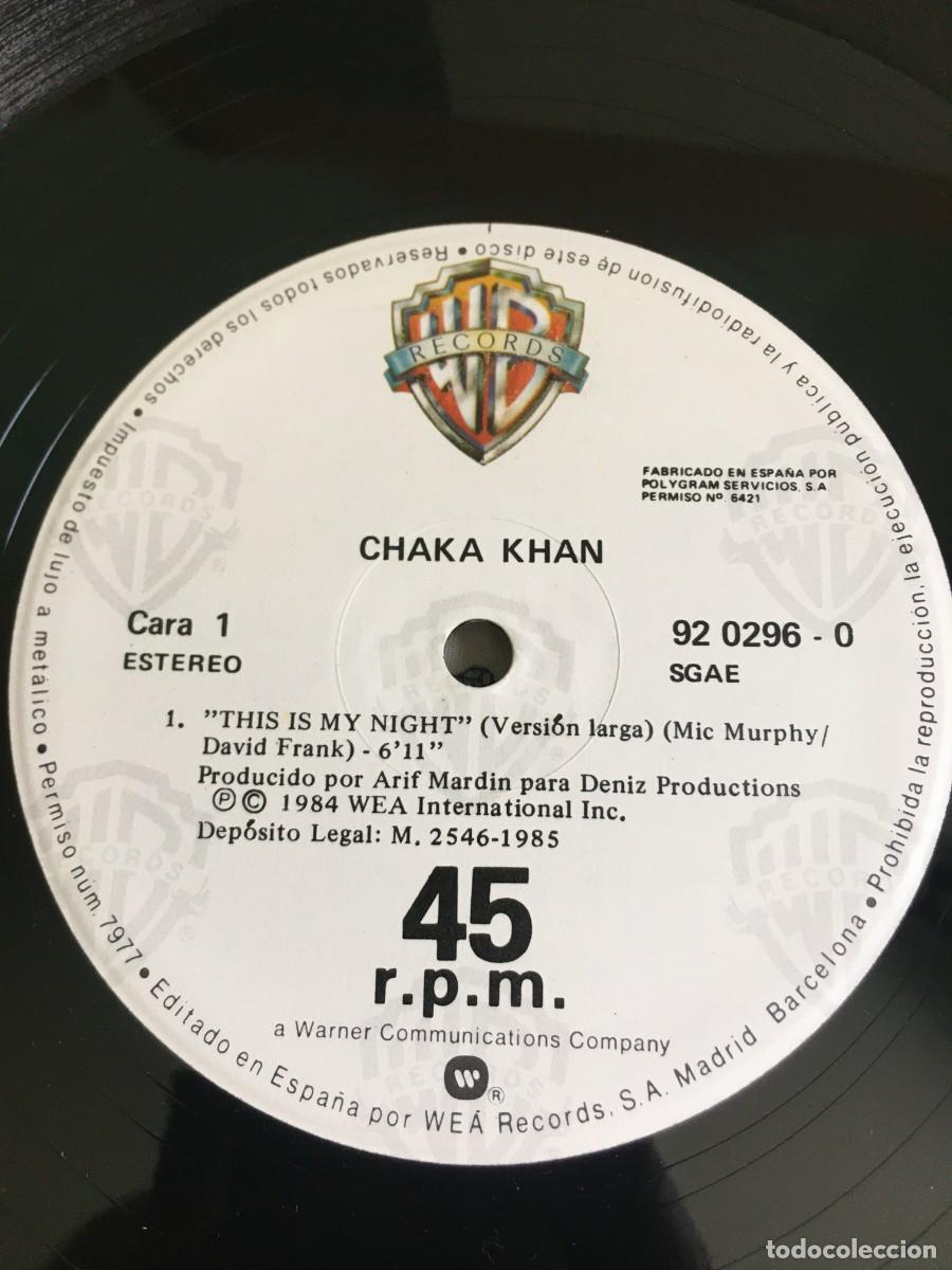 Discos de vinilo: Chaka Khan &lrm;&ndash; This Is My Night - Foto 4