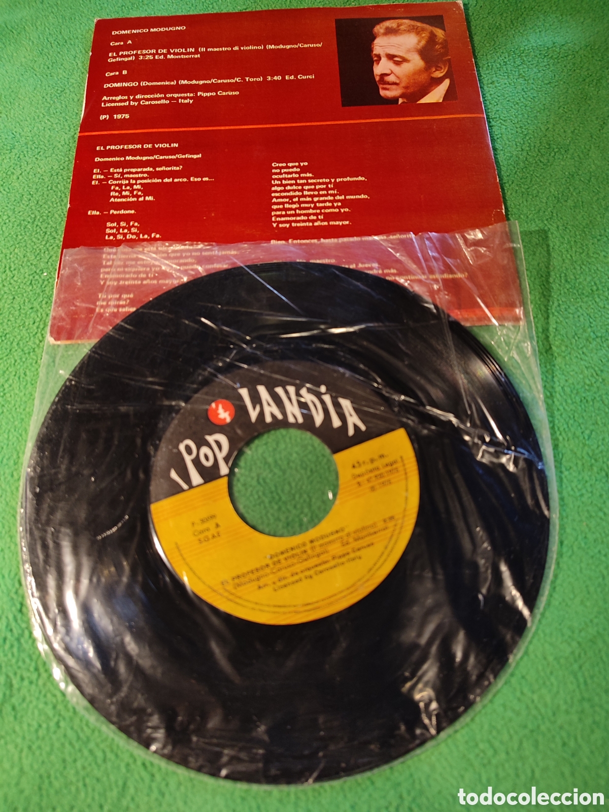 Discos de vinilo: Domenico Modugno - El profesor de viol&iacute;n - Foto 2
