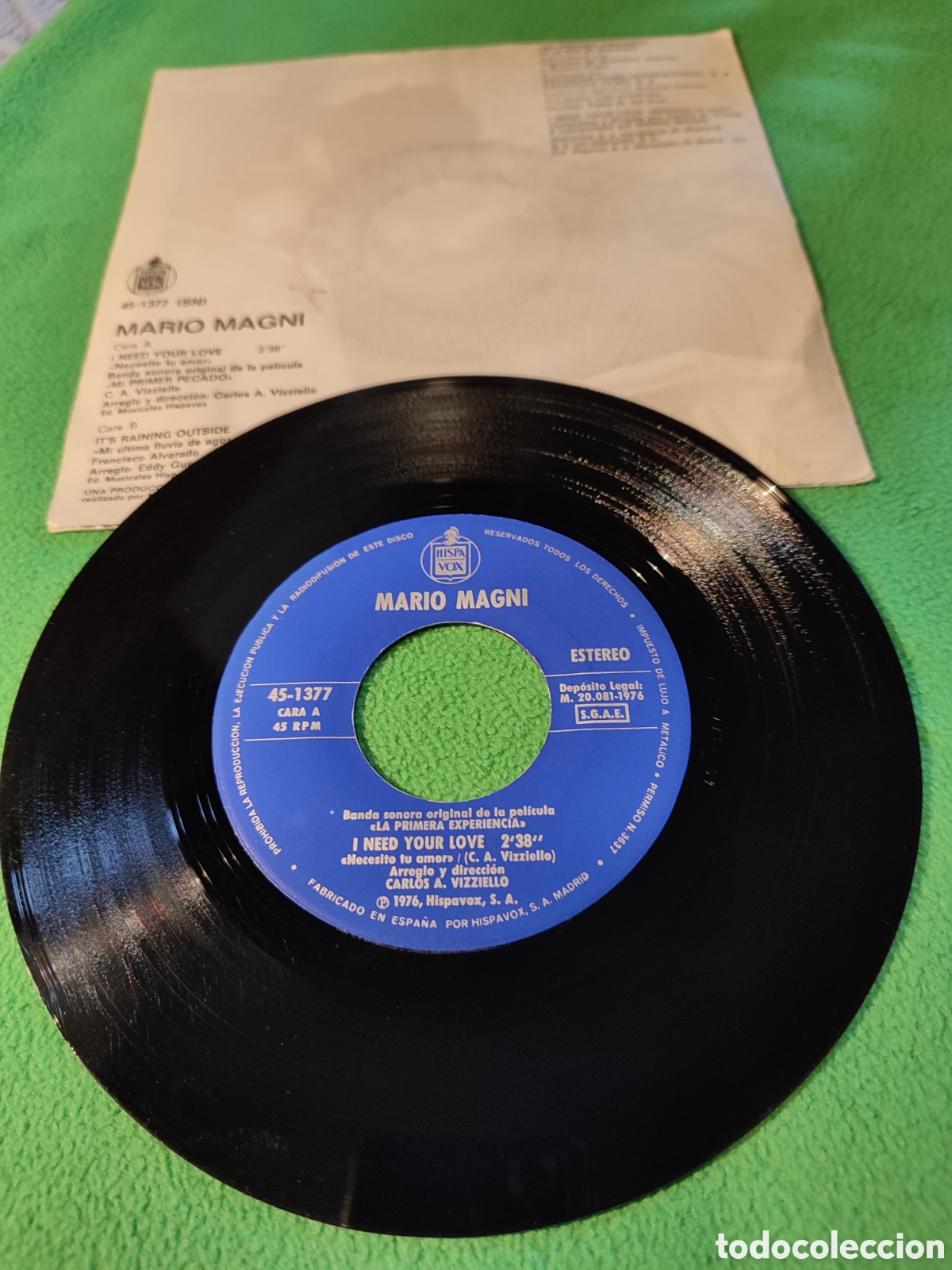 Discos de vinilo: Mario Magni - BSO El primer pecado - Foto 2