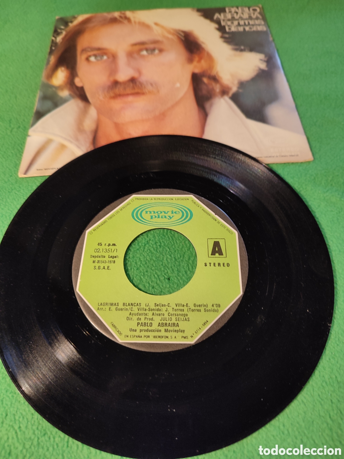 Discos de vinilo: Pablo Abrair&aacute; - L&aacute;grimas blancas - Foto 2