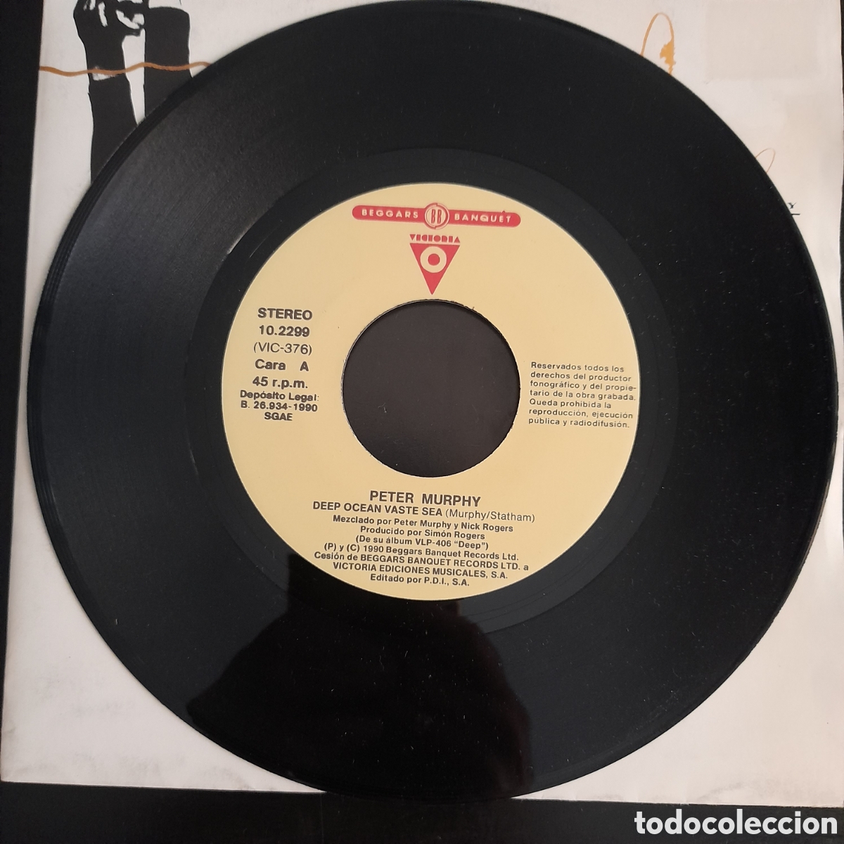 Discos de vinilo: Peter Murphy &ndash; Deep. 1990, Espa&ntilde;a. Vinilo, 7&rdquo;, Single - Foto 3