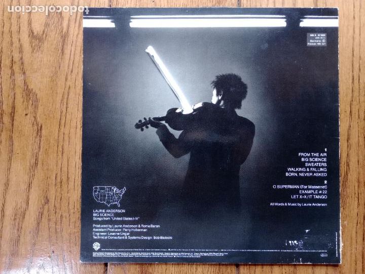 Discos de vinilo: Laurie Anderson - Big science - Foto 2