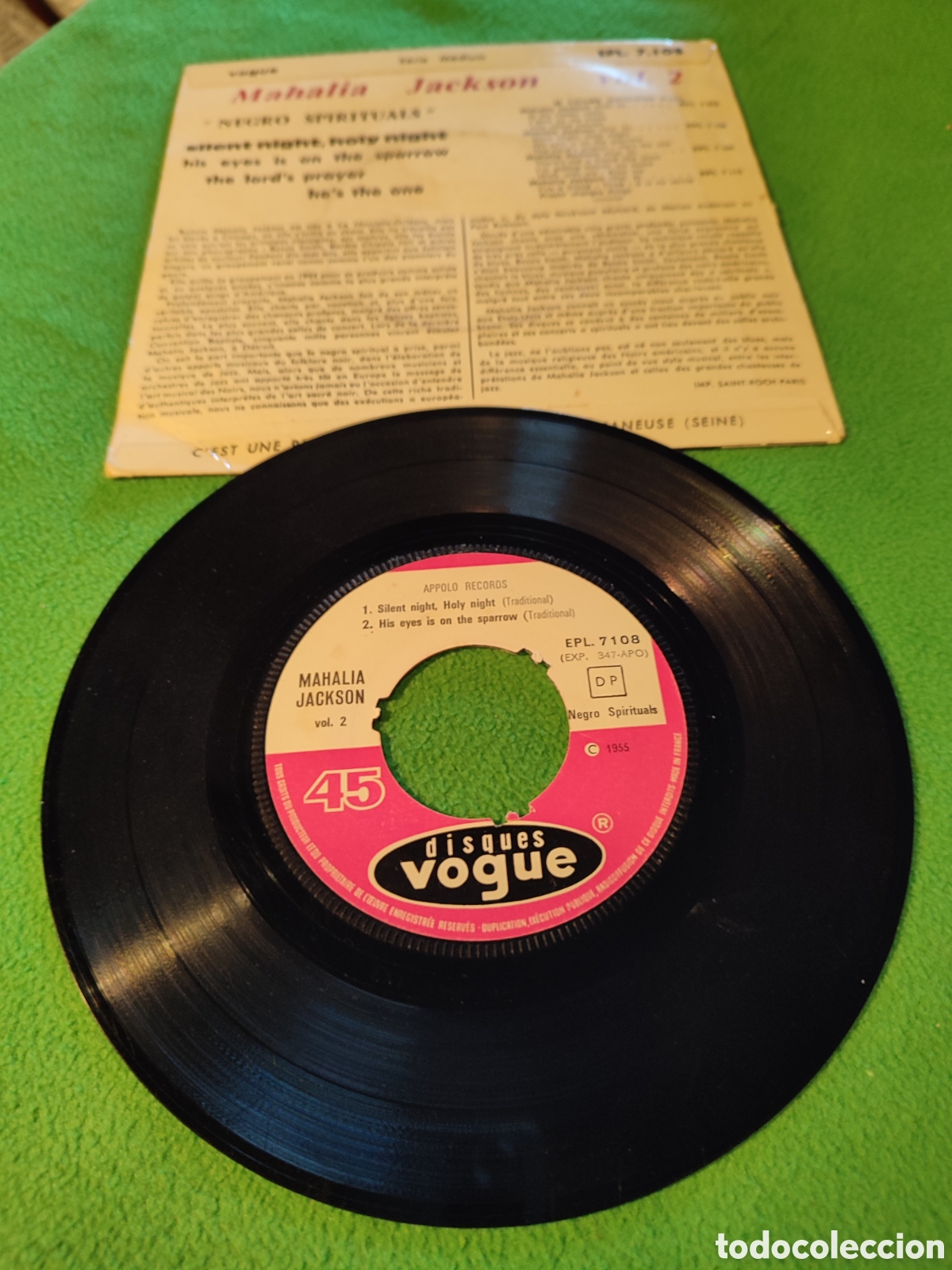 Discos de vinilo: Mahalia Jackson - Silent night, holy night + 3 - Foto 2