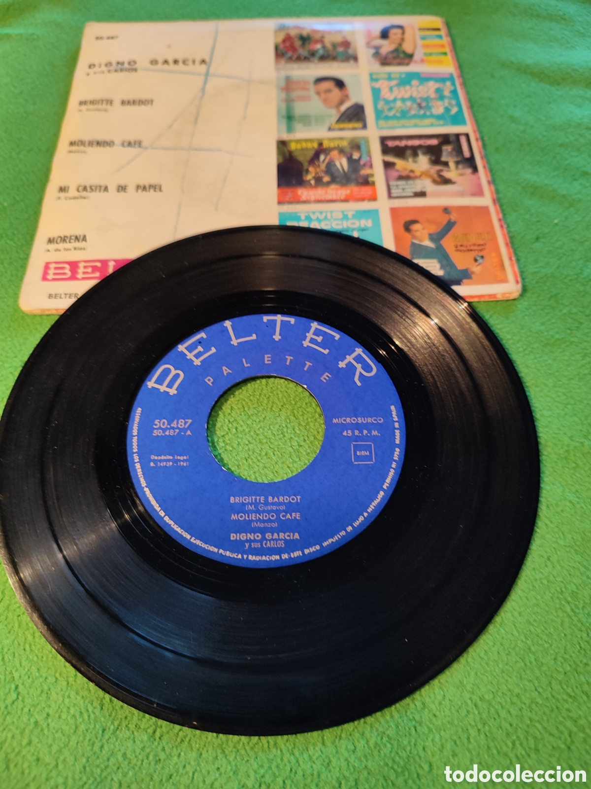 Discos de vinilo: Digno Garc&iacute;a y sus Carios - Brigitte Bardot + 3 - Foto 2