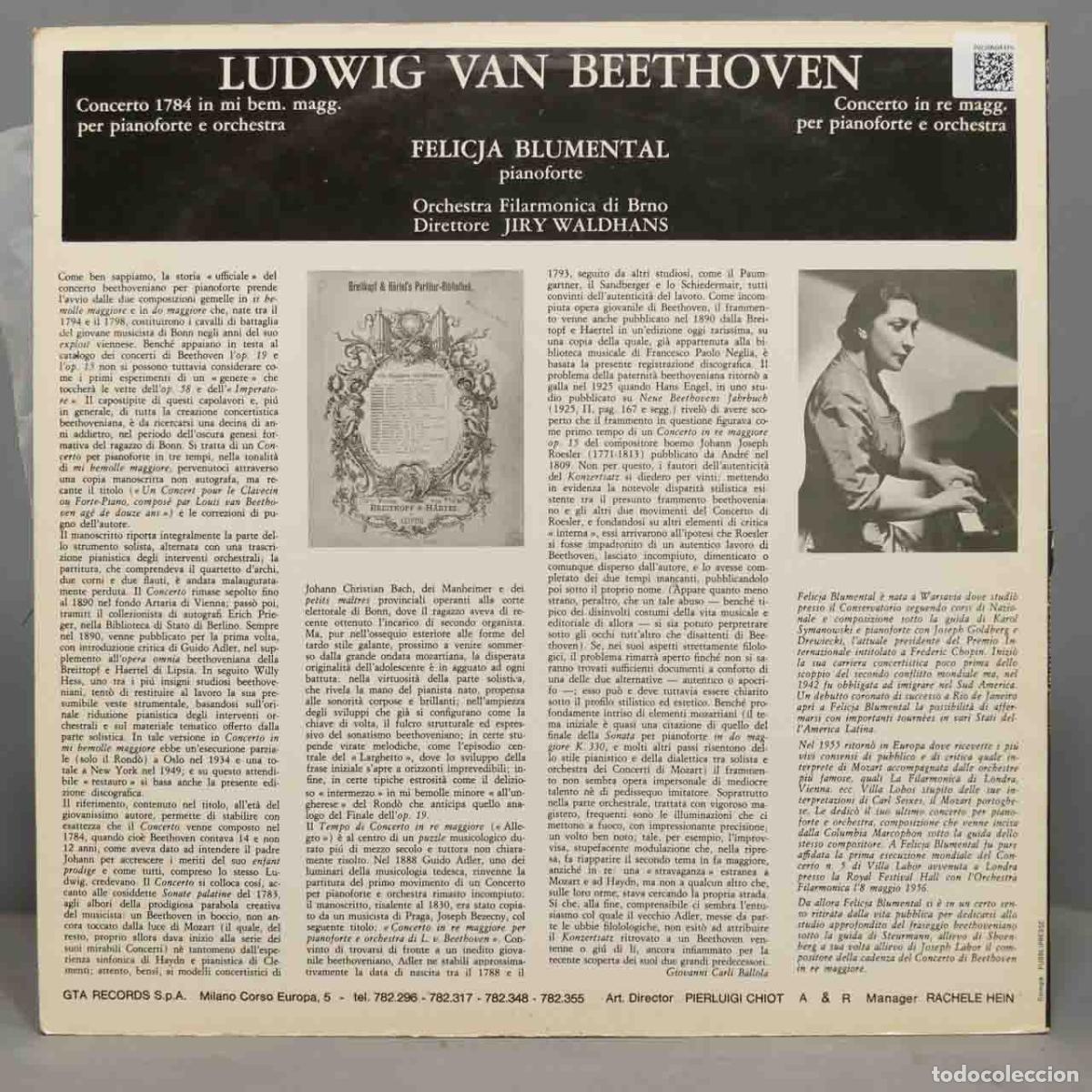 Discos de vinilo: LP. CONCERTO 1784. BLUMENTAL. WALDHANS - Foto 2