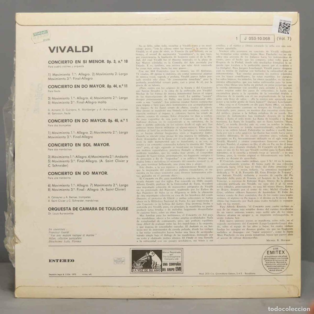 Discos de vinilo: LP. VIVA VIVALDI - Foto 2