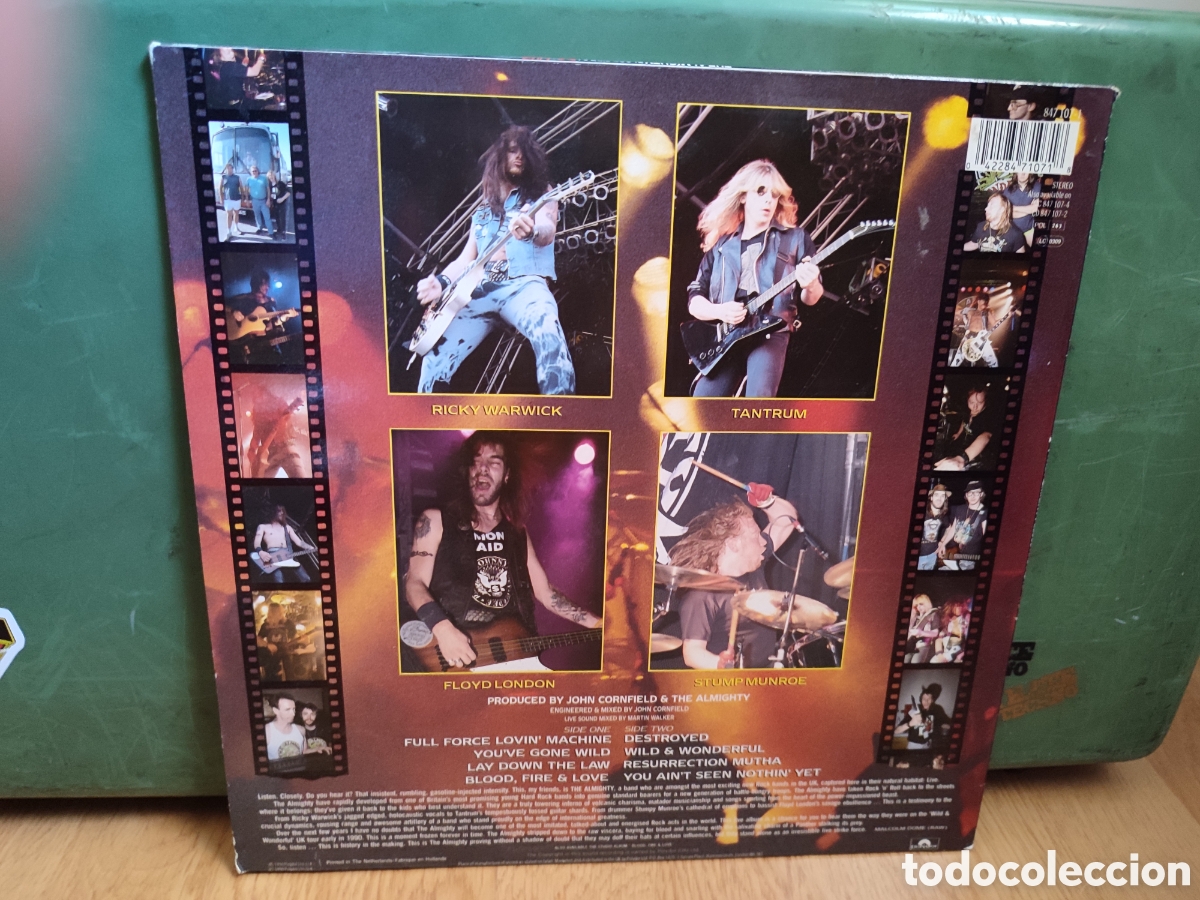 Discos de vinilo: The almigthy Blood, fire & live lp - Foto 2