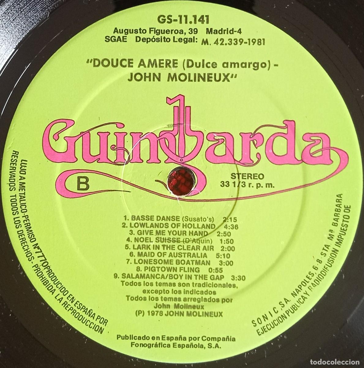 Discos de vinilo: JOHN MOLINEUX ** Agridulce ** VINILO LP 1981 CON LIBRETO - Foto 4