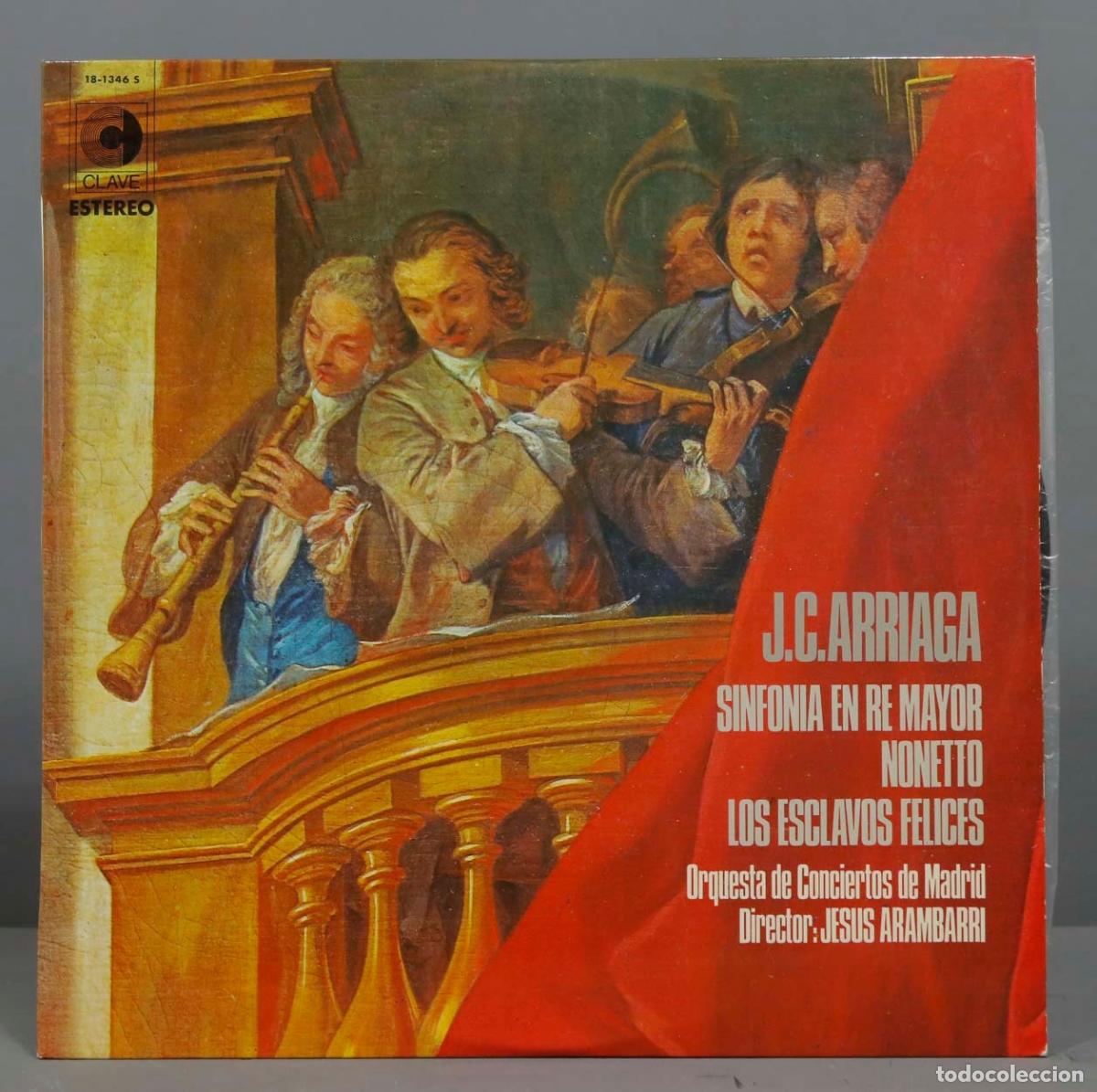 Disques de vinyle: LP. SINFONIA EN RE MAYOR. NONETTO. LOS ESCLAVOS FELICES. ARRIAGA. ARAMBARRI