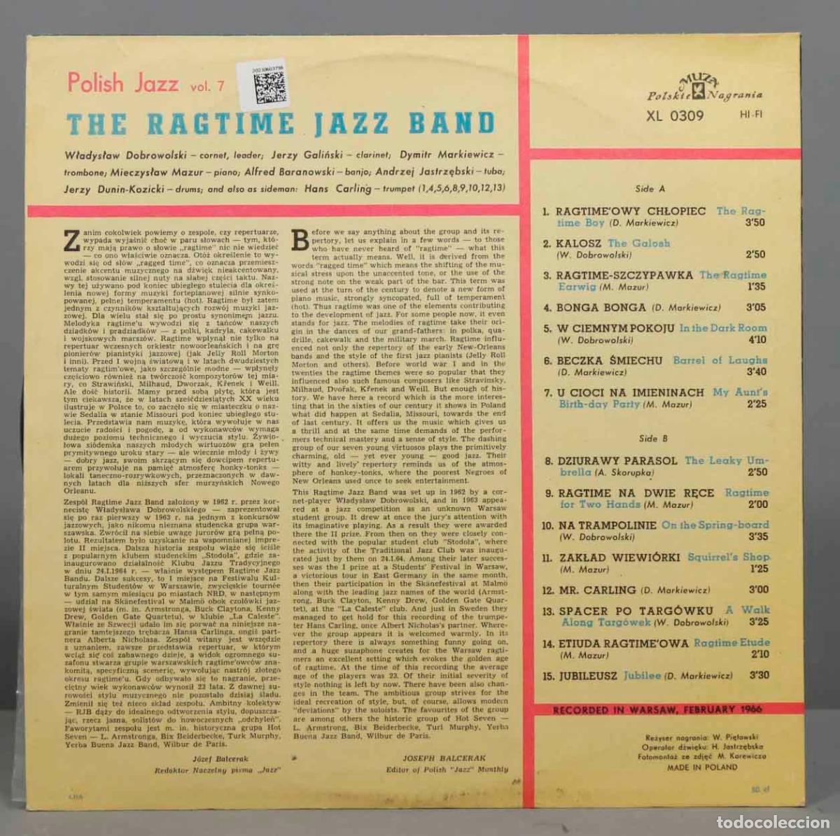 Discos de vinilo: LP. POLISH JAZZ. RAGTIME. JAZZ BAND - Foto 2
