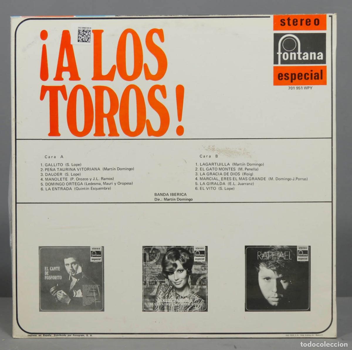 Discos de vinilo: LP. &iexcl;A LOS TOROS! - Foto 2