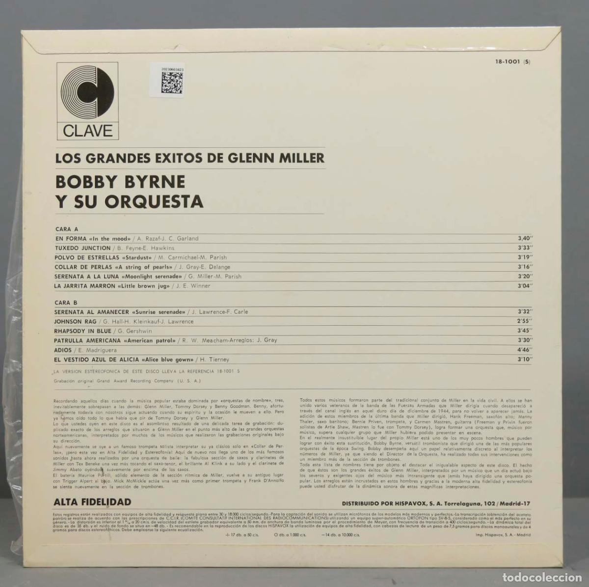 Discos de vinilo: LP. LOS GRANDES EXITOS DE GLENN MILLER. BYRNE - Foto 2