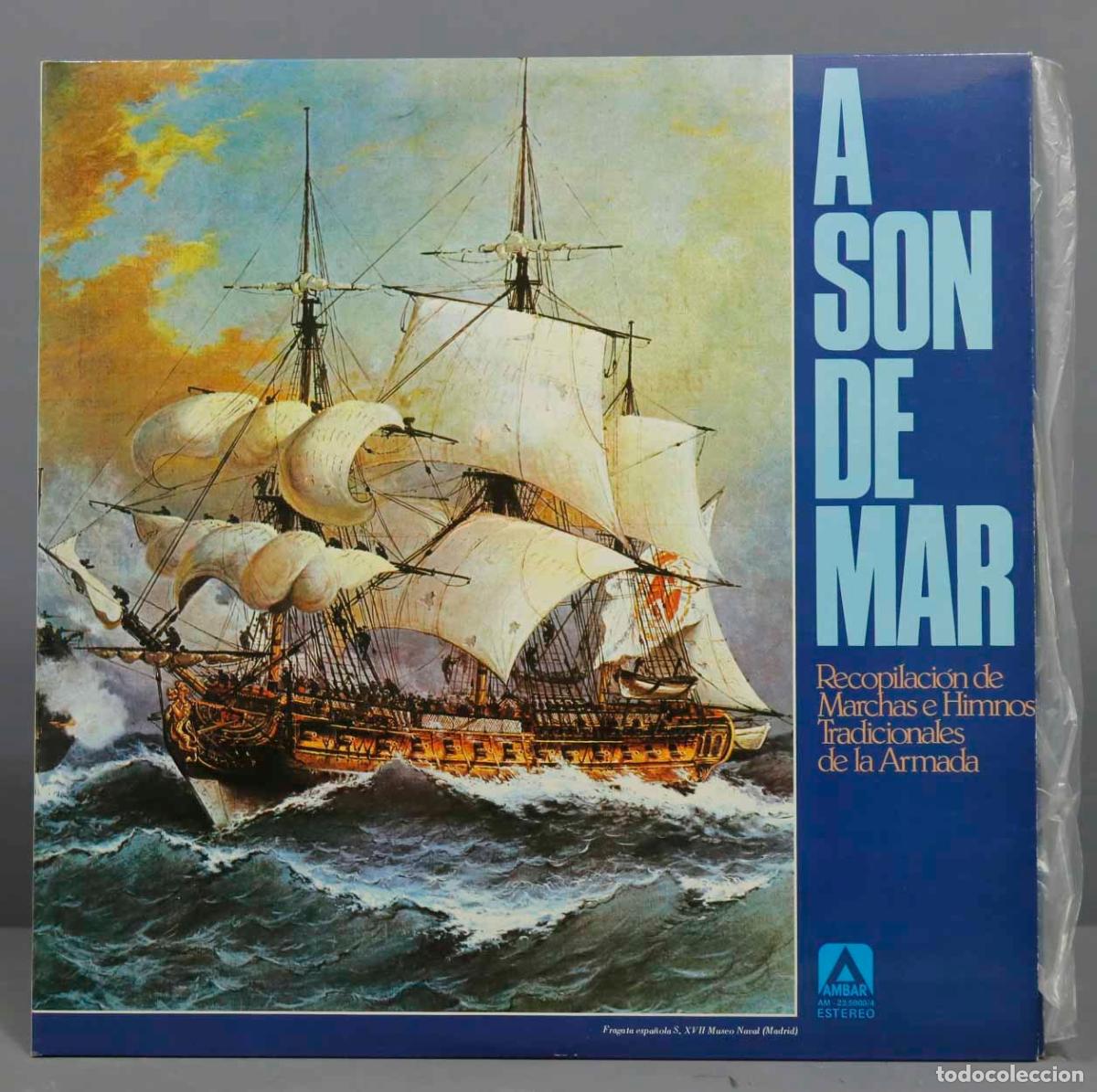 Vinyl-Schallplatten: LP. A SON DE MAR. RECOPILACION DE MARCHAS E HIMNOS TRADICIONALES DE LA ARMADA