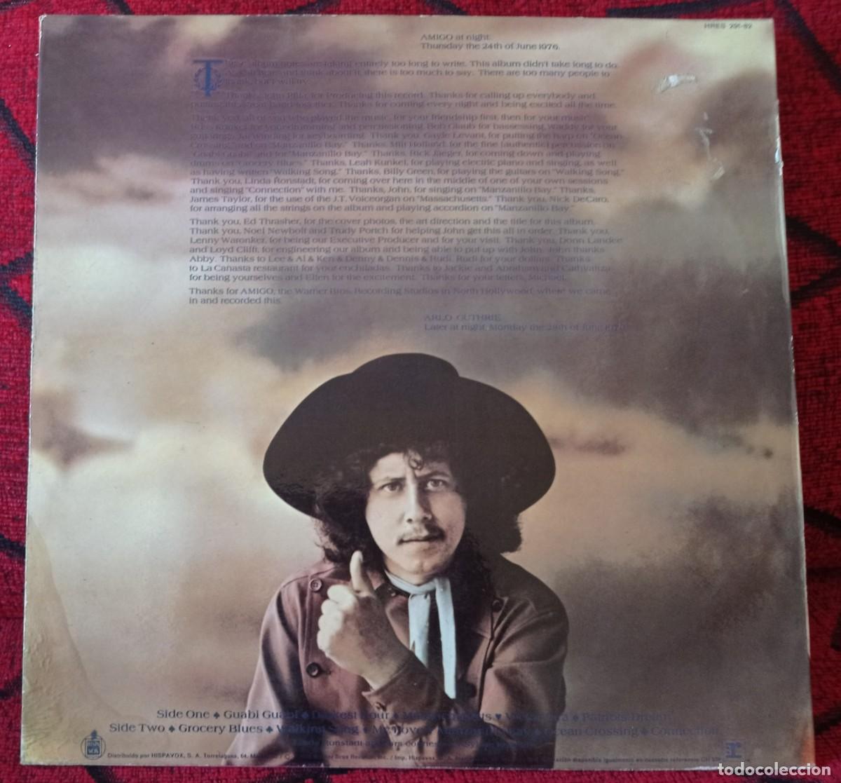 Discos de vinilo: ARLO GUTHRIE ** Amigo ** VINILO LP ORIGINAL 1976 - Foto 2
