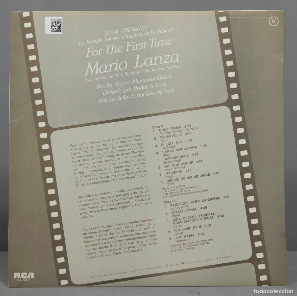 Discos de vinilo: LP. THE FIRST TIME. MARIO LANZA. STOLL - Foto 2