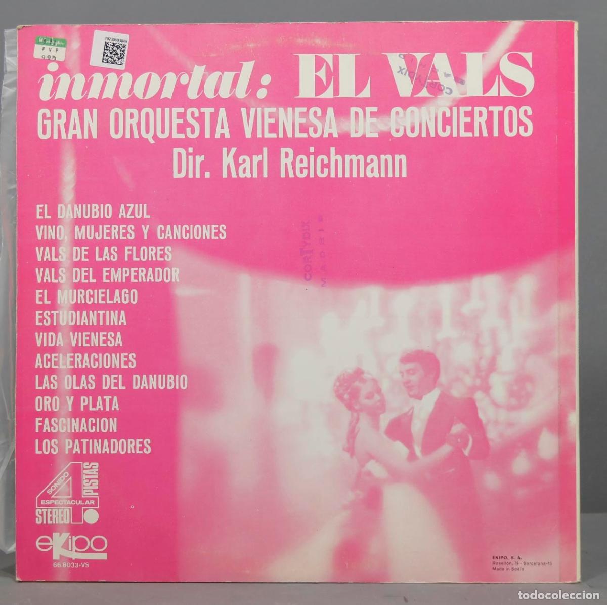 Discos de vinilo: LP. INMORTAL. EL VALS. REICHMANN - Foto 2