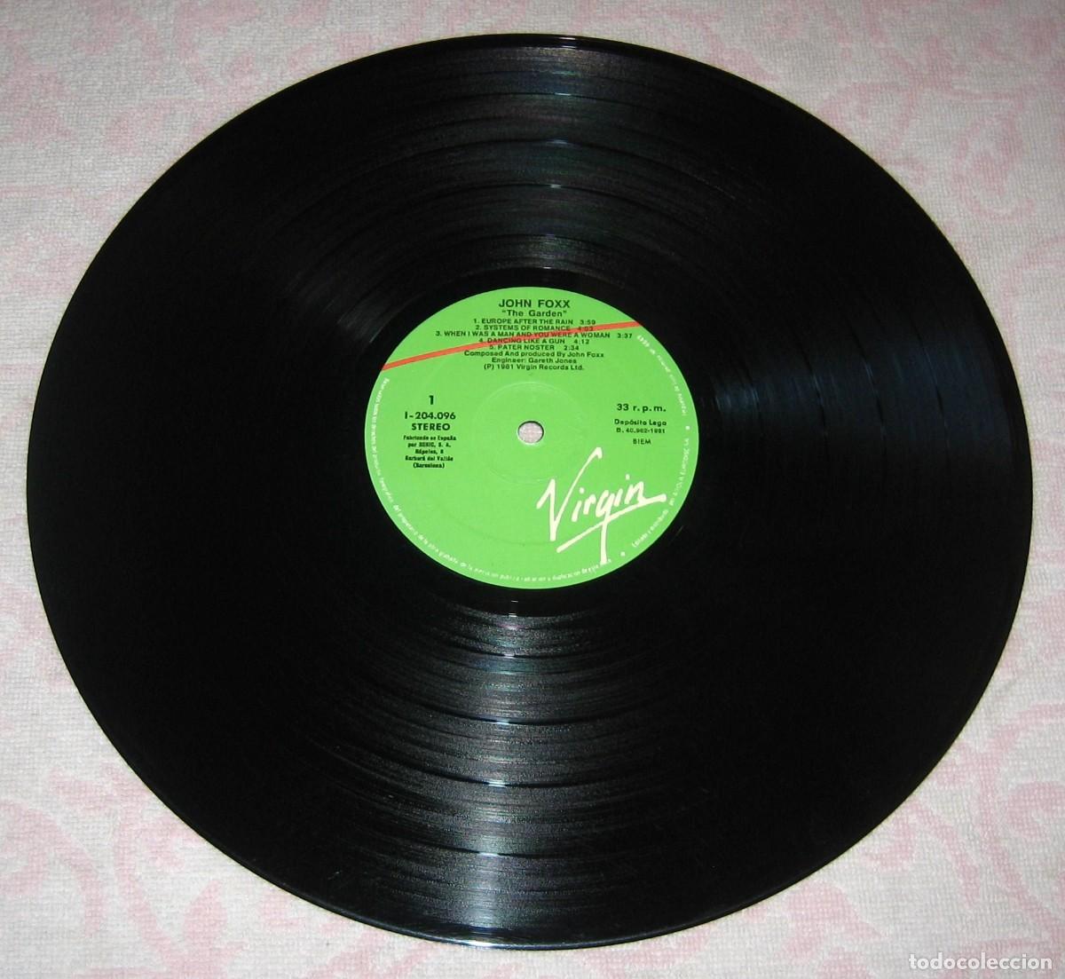 Discos de vinilo: JOHN FOXX - The Garden (Virgin 1981) Spain - Foto 2