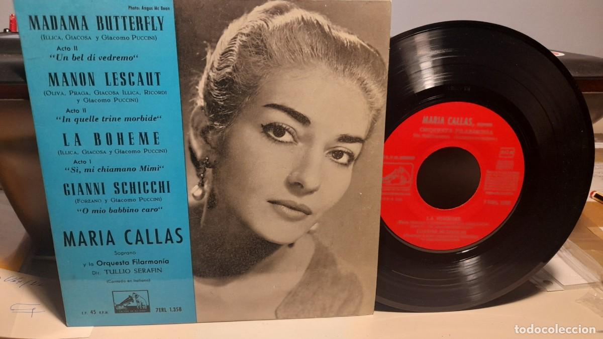 Discos de vinilo: EP MARIA CALLAS : ARIAS DE OPERA DE PUCCINI - Foto 1
