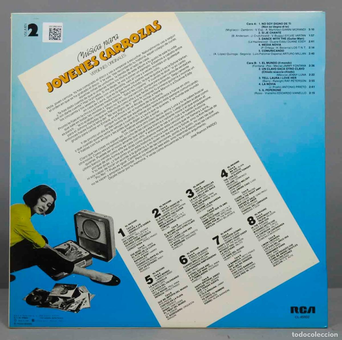 Discos de vinilo: LP. JOVENES CARROZAS. 2 - Foto 2