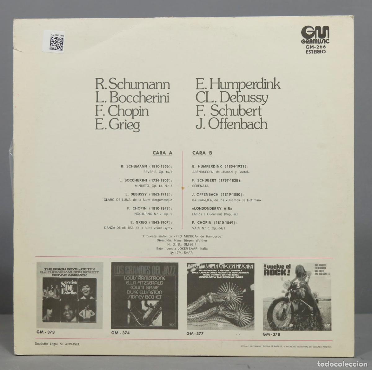Discos de vinilo: LP. SCHUMANN. BOCCHERINI. CHOPIN. GRIEG - Foto 2