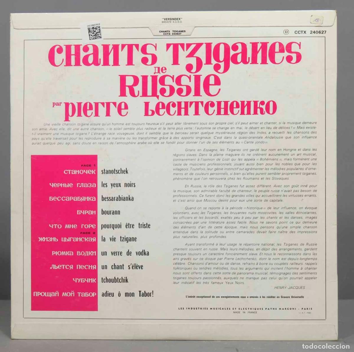 Discos de vinilo: LP. Pierre Lechtchenko &ndash; Chants Tziganes De Russie - Foto 2