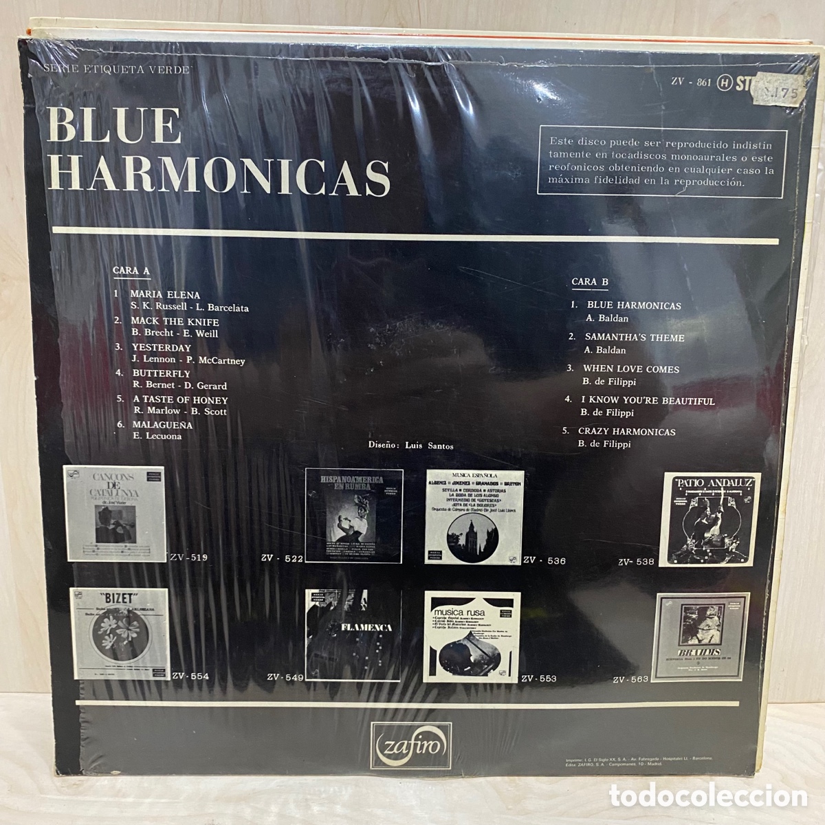 Discos de vinilo: Blue Harmonicas - Blue Harmonicas (LP, Album) - Foto 2