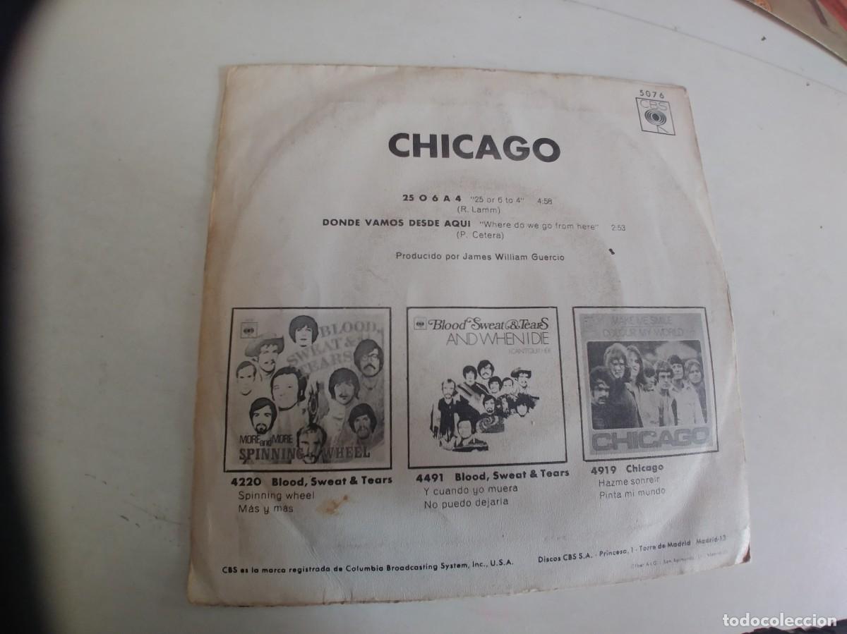 Discos de vinilo: CHICAGO-SINGLE 25 OR 6 TO 4 - Foto 2
