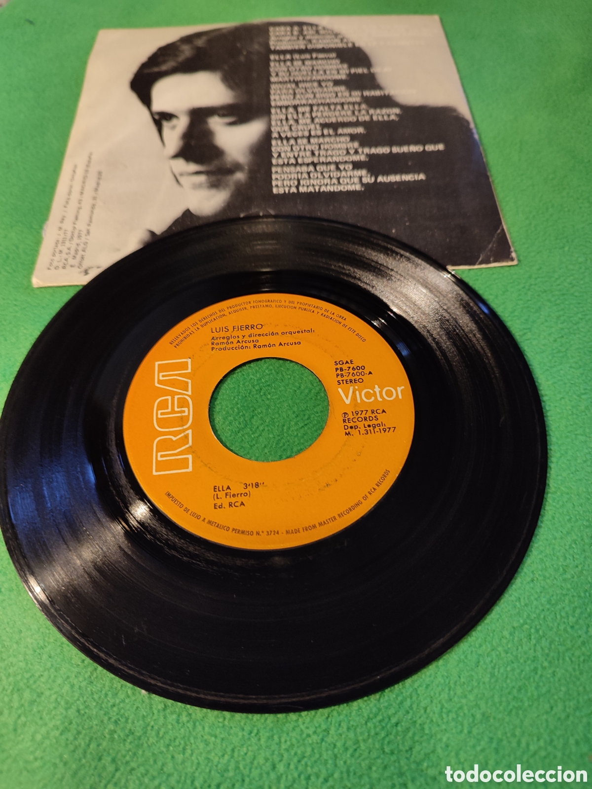 Discos de vinilo: Luis Fierro - Ella Vinilo Single - Foto 2