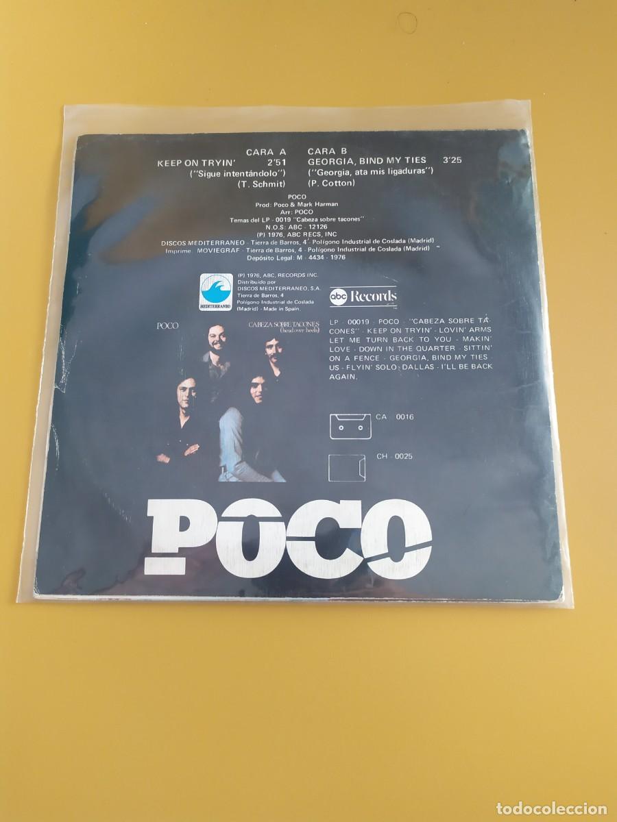 Discos de vinilo: Poco - Keep on tryin / Georgia, bind my ties 1976 - Foto 2
