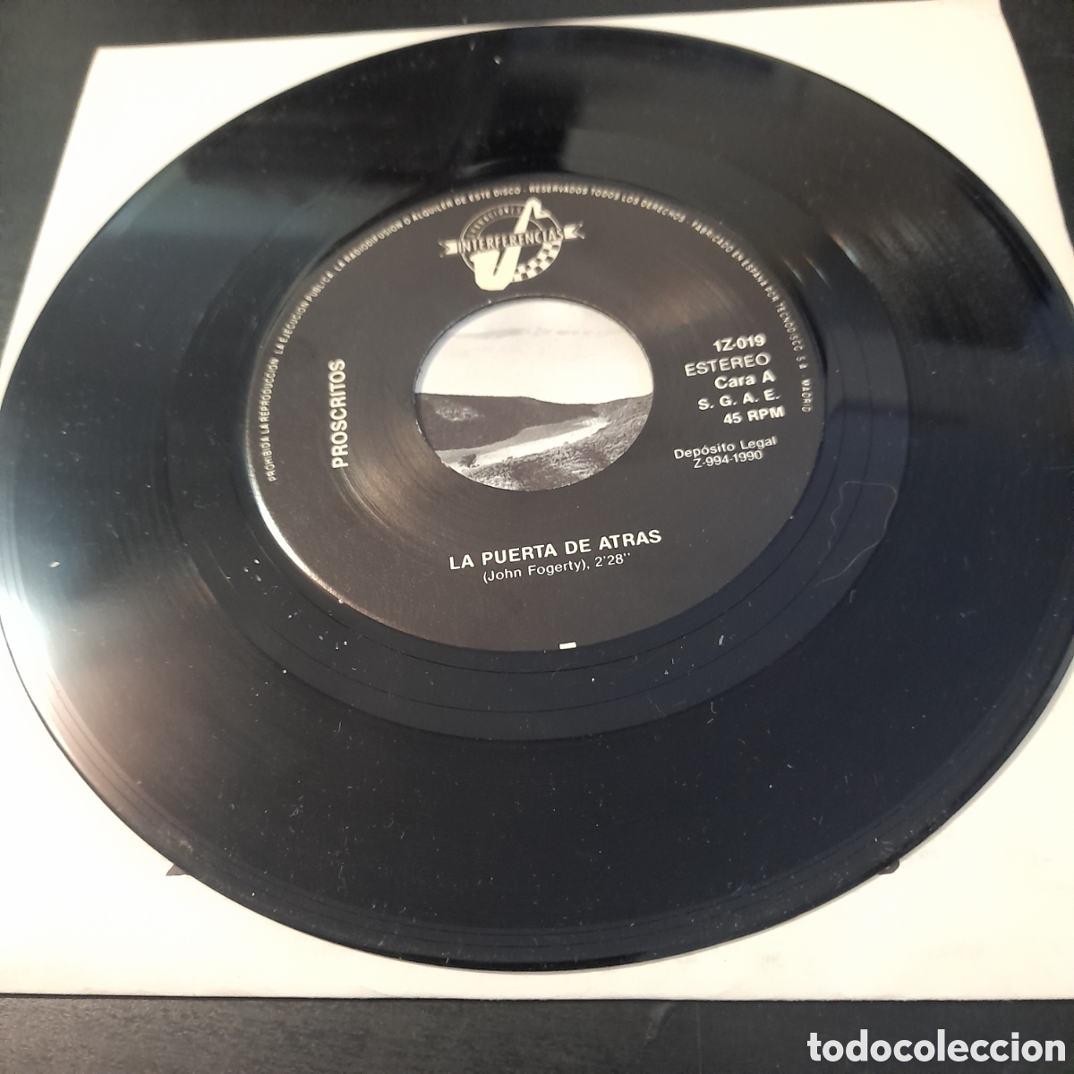 Discos de vinilo: Proscritos &ndash; La Puerta De Atr&aacute;s. Vinilo, 7&rdquo;, Single 1990 - Foto 3