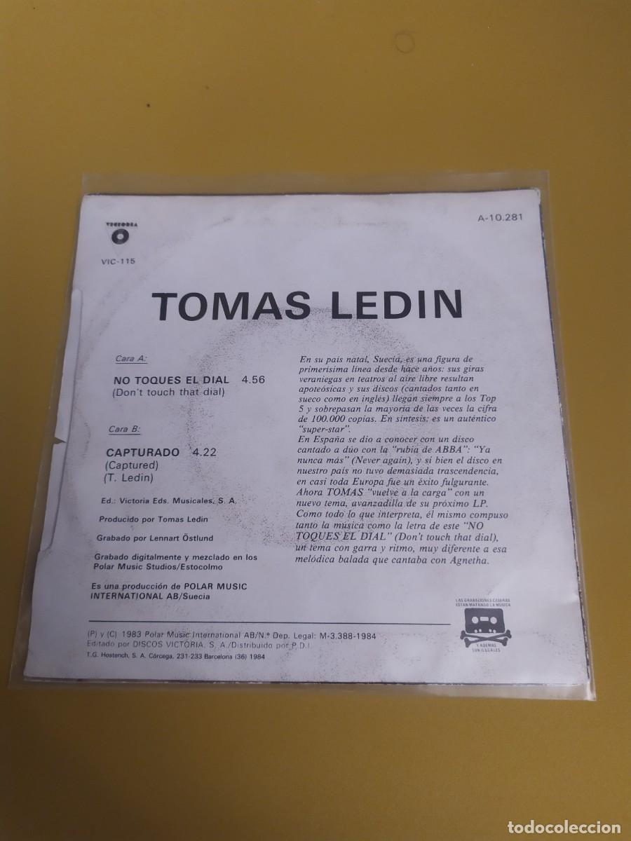 Discos de vinilo: Tomas Ledin - Dont touch that dial / Captured 1983 - Foto 2