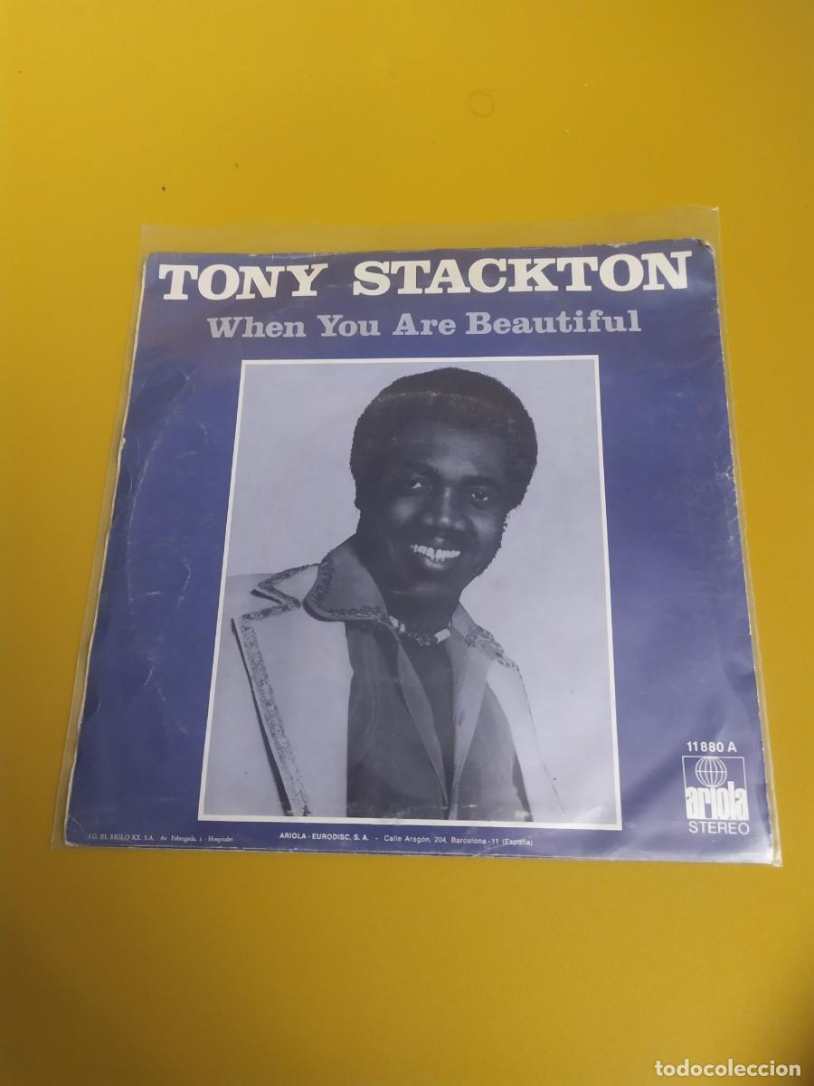 Discos de vinilo: Tony Stackton - Lets stop dancing / When you are beautiful 1978 - Foto 2