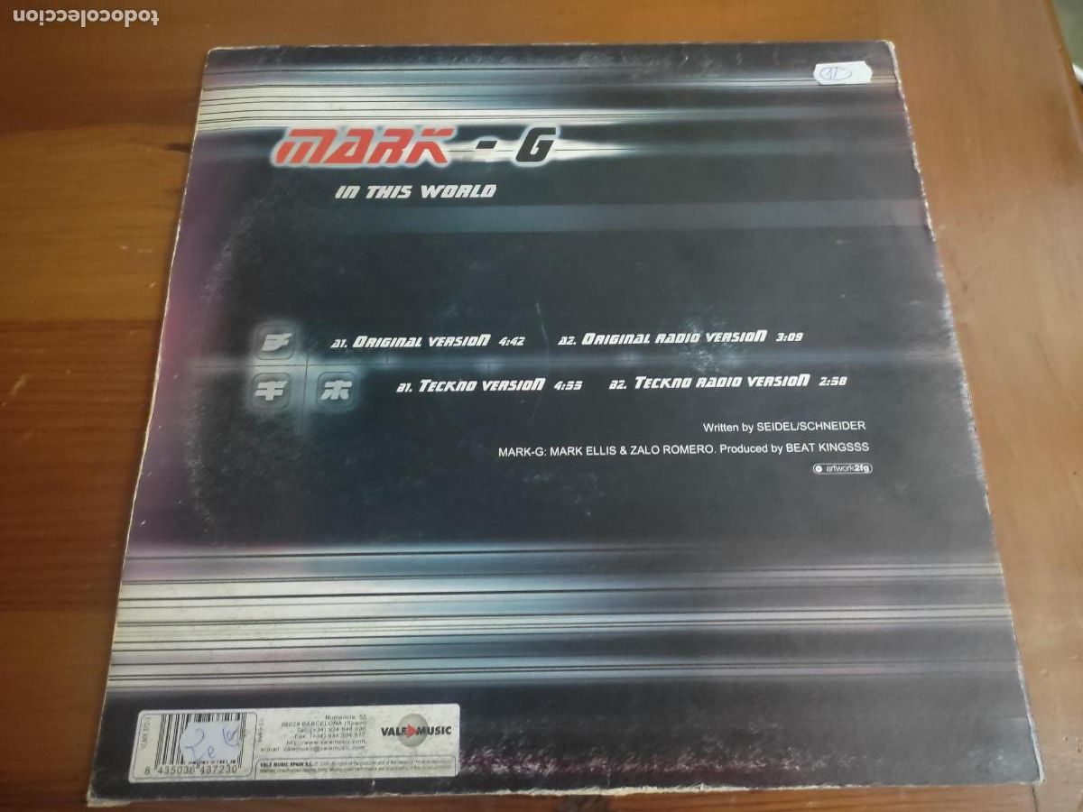 Discos de vinilo: Mark-G &lrm;&ndash; In This World - Foto 2
