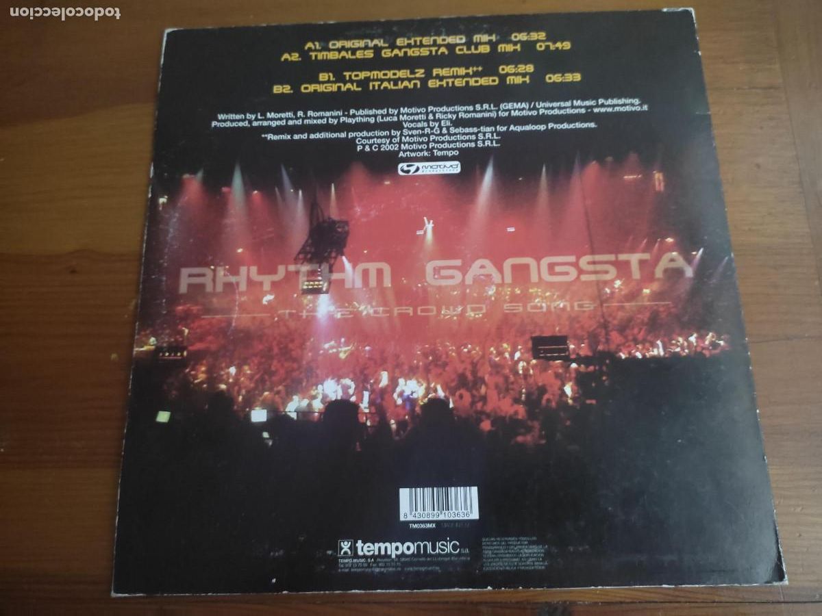 Discos de vinilo: Rhythm Gangsta &lrm;&ndash; The Crowd Song - Foto 2