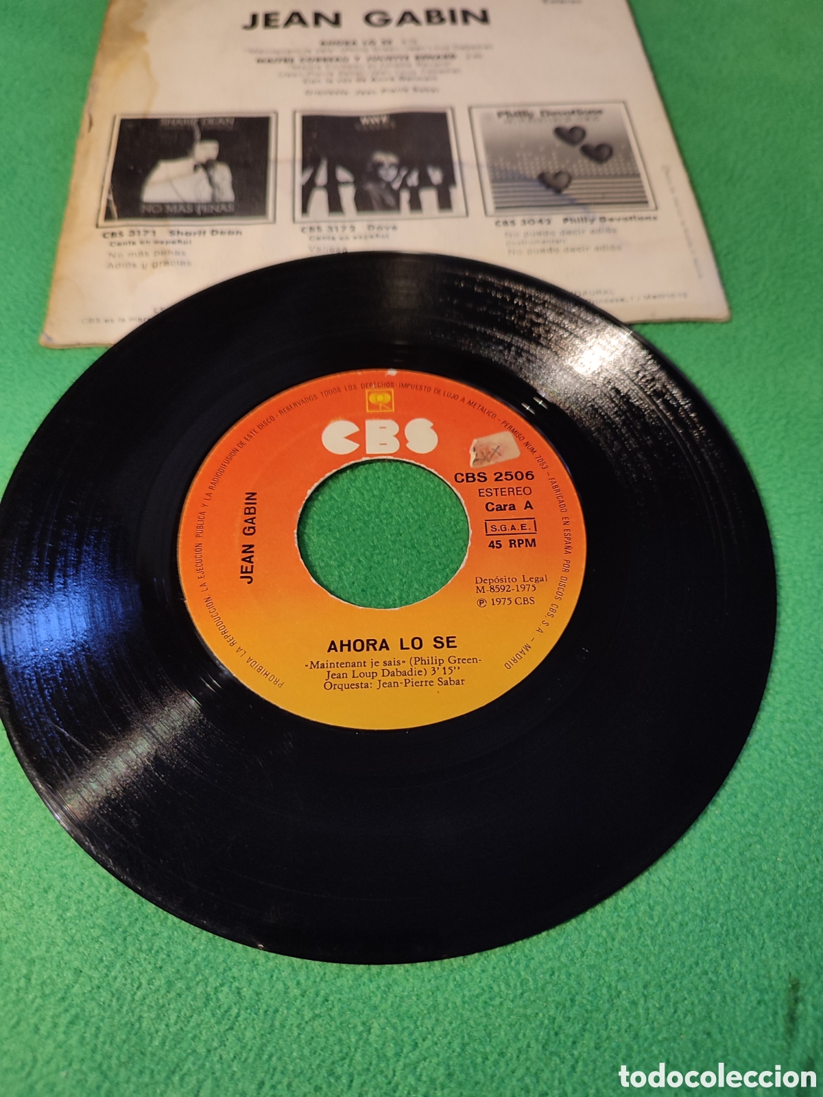 Discos de vinilo: Jean Gabin - Ahora lo s&eacute; - Foto 2