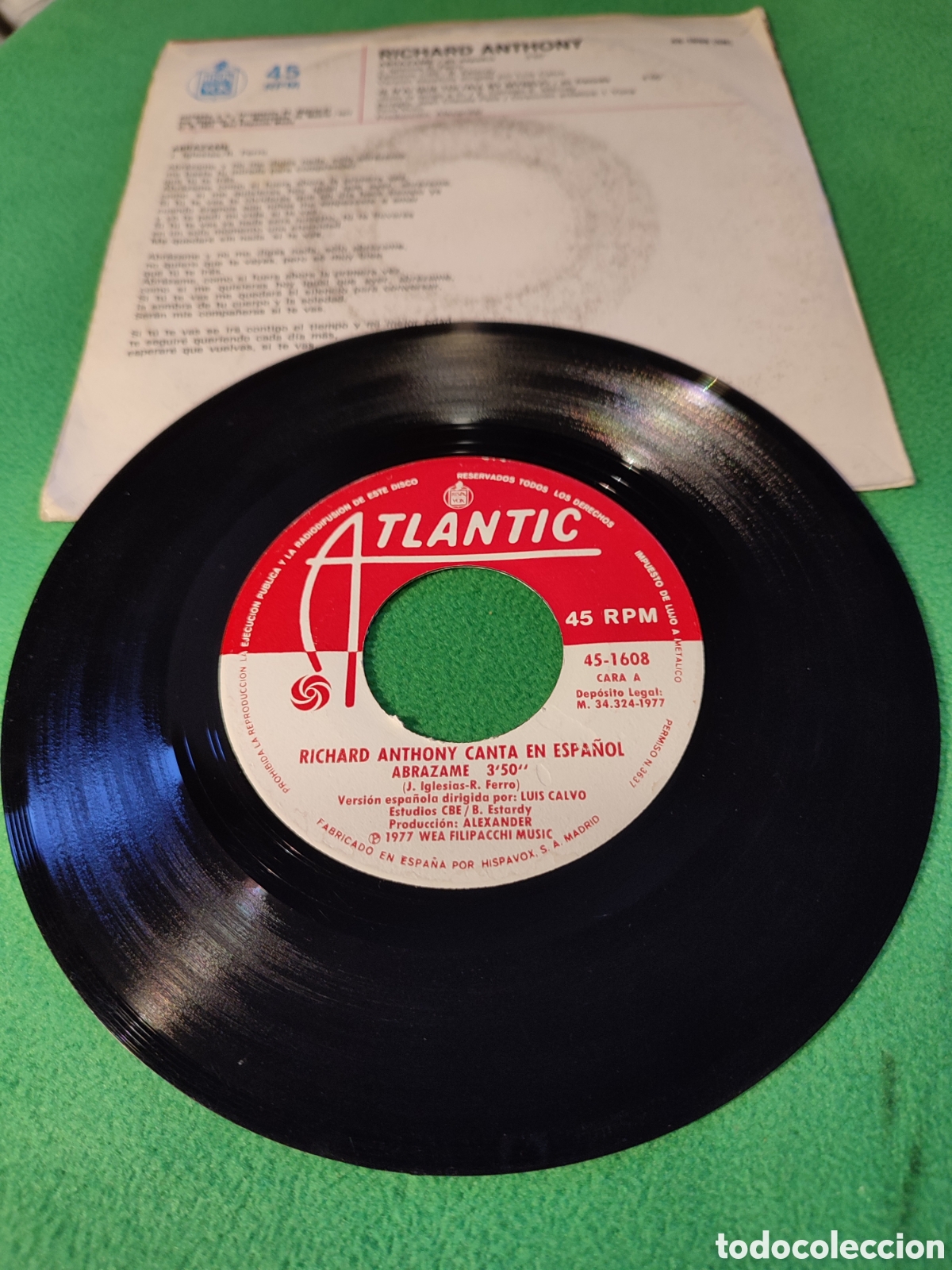 Discos de vinilo: Richard Anthony -Abrazame - Foto 2