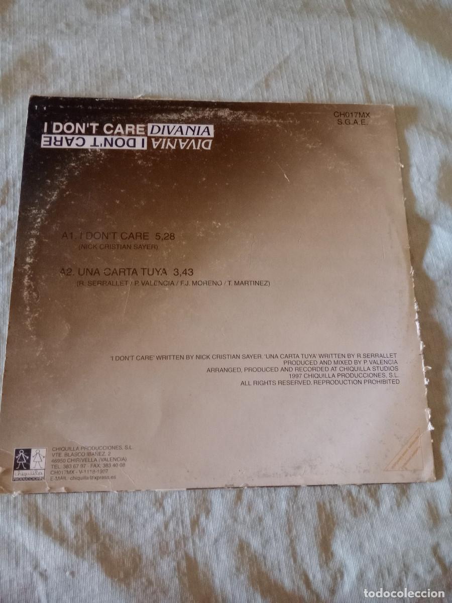 Discos de vinilo: DIVANIA / I DON&acute;T CARE - Foto 2