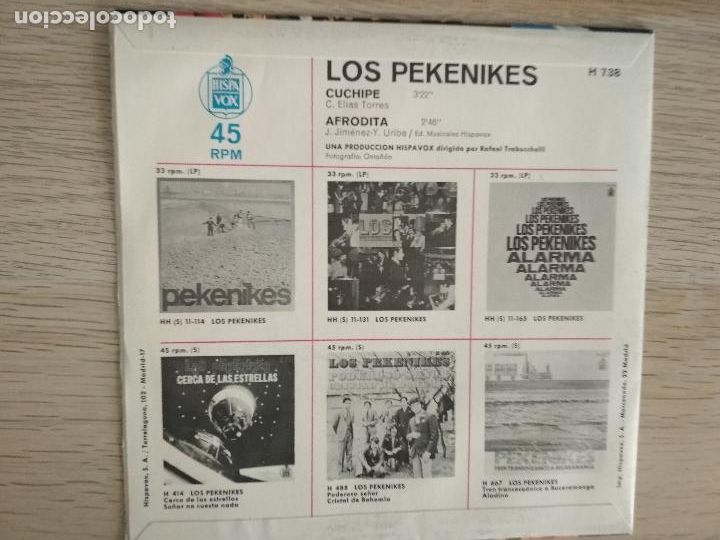 Discos de vinilo: Los Pekenikes &lrm;&ndash; Cuchipe / Afrodita, 1971 - Foto 3