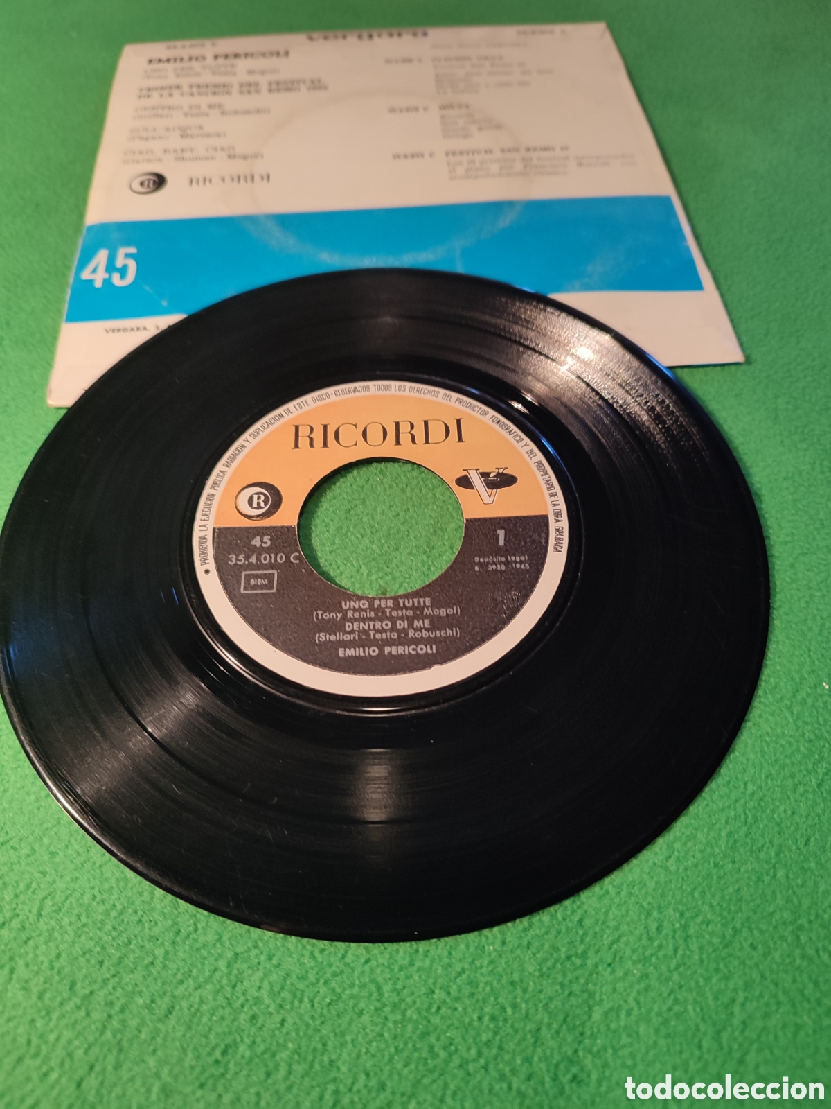 Discos de vinilo: Emilio Pericoli - Uno per tutte + 3 - Foto 2