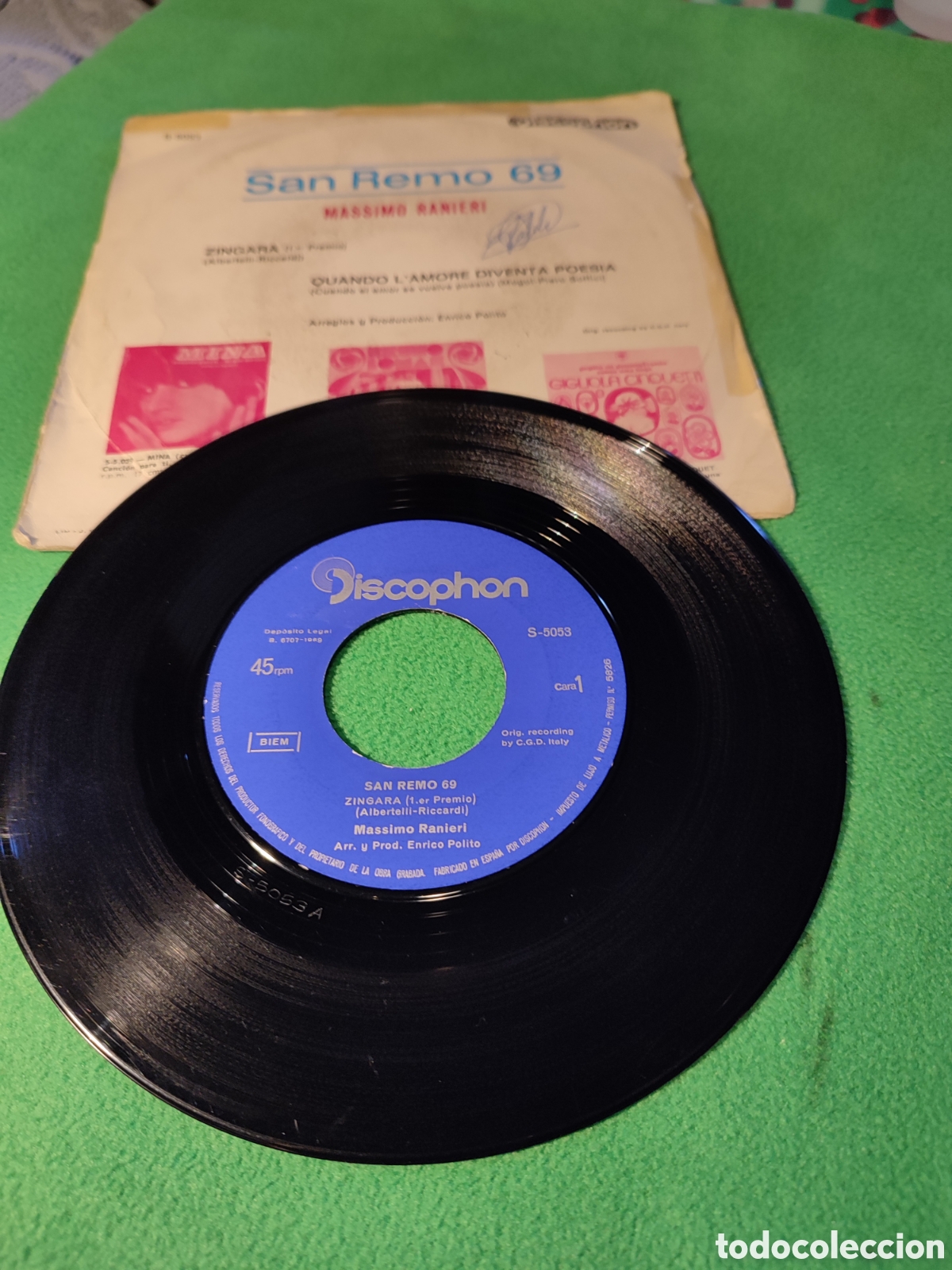 Discos de vinilo: Massimo Ranieri - Z&iacute;ngara - Foto 2