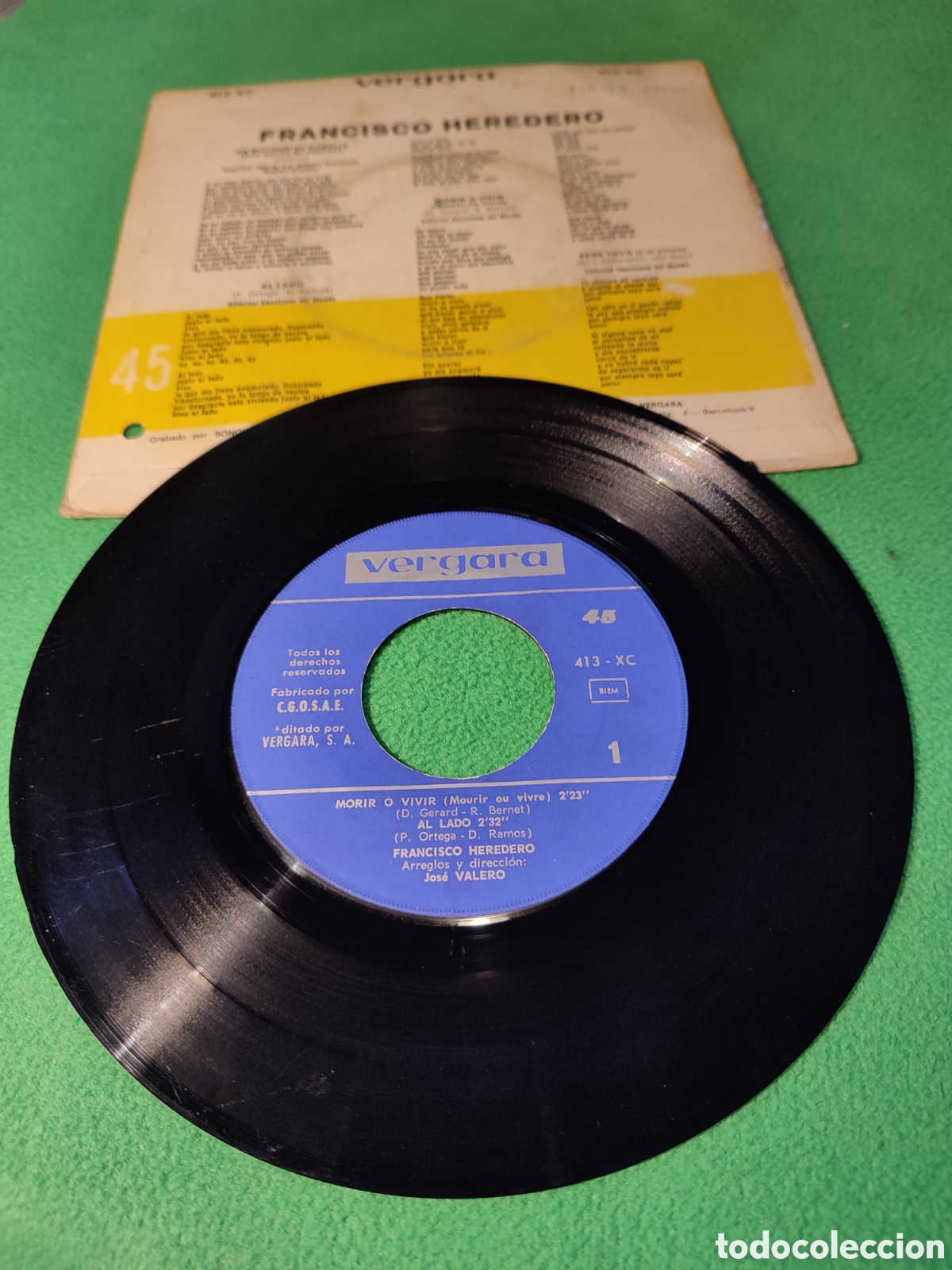 Discos de vinilo: Francisco Heredero - Morir o vivir + 3 - Foto 2