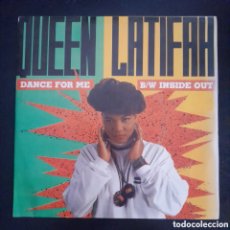 Discos de vinilo: QUEEN LATIFAH – DANCE FOR ME / INSIDE OUT. VINILO, 7”, 45 RPM, SINGLE 1990 ESPAÑA