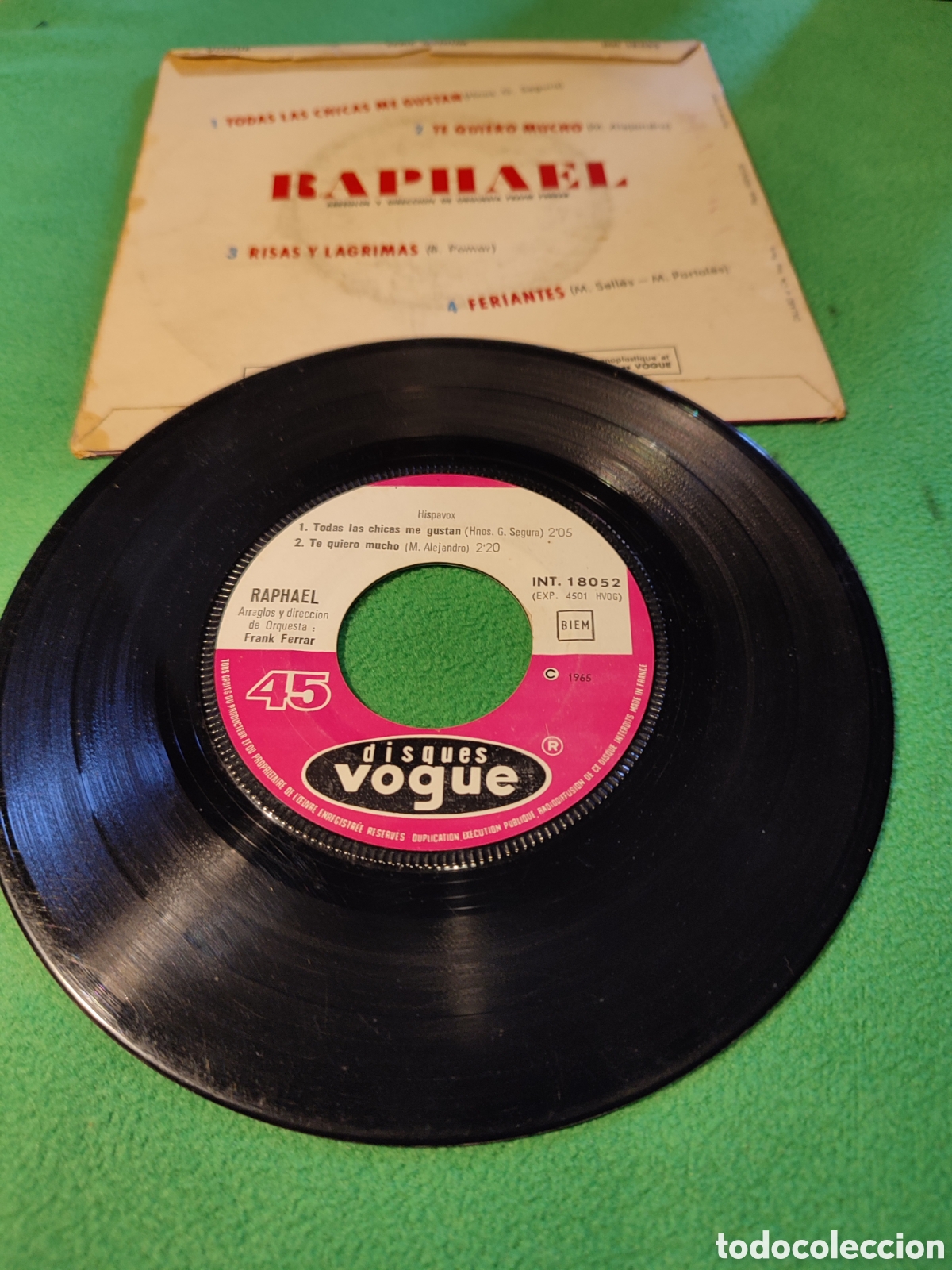 Discos de vinilo: Raphael - Todas las chicas me gustan+ 3 - Foto 2
