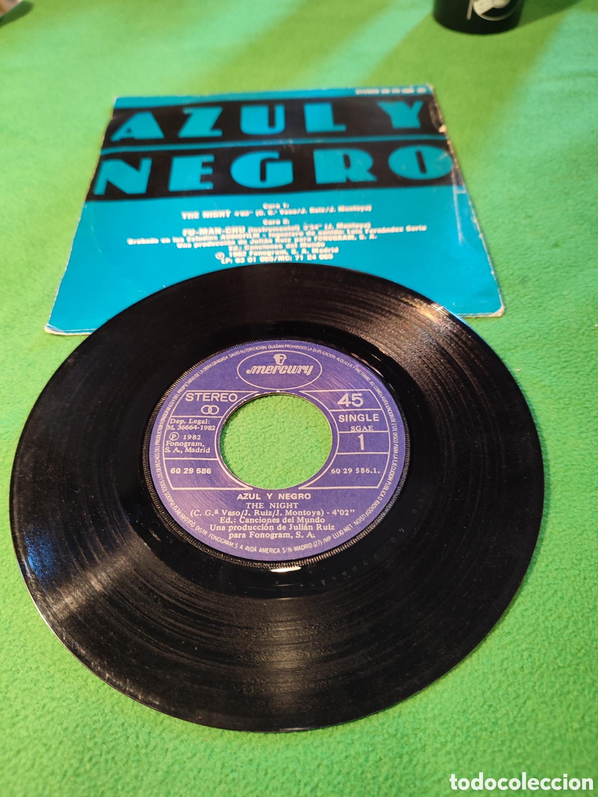 Discos de vinilo: Azul y Negro - La noche Vinilo single - Foto 2