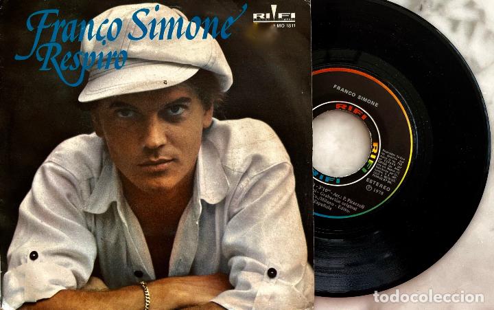 Vinyl records: FRANCO SIMONE, RESPIRO. SINGLE ORIGINAL ESPA&Ntilde;A A&Ntilde;O 1978