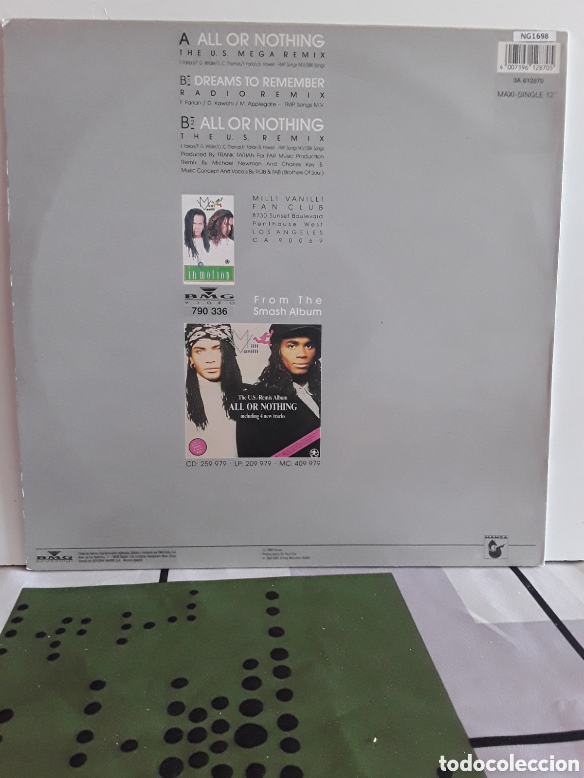 Discos de vinilo: Milli Vanilli &lrm;&ndash; All Or Nothing (The U.S. Remix) - Foto 2