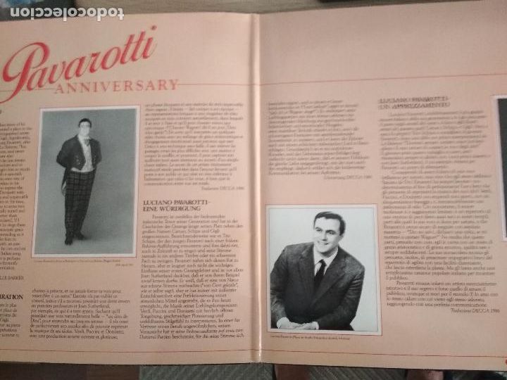 Discos de vinilo: PAVAROTTI, ANIVERSARY, decca,1986 - Foto 4