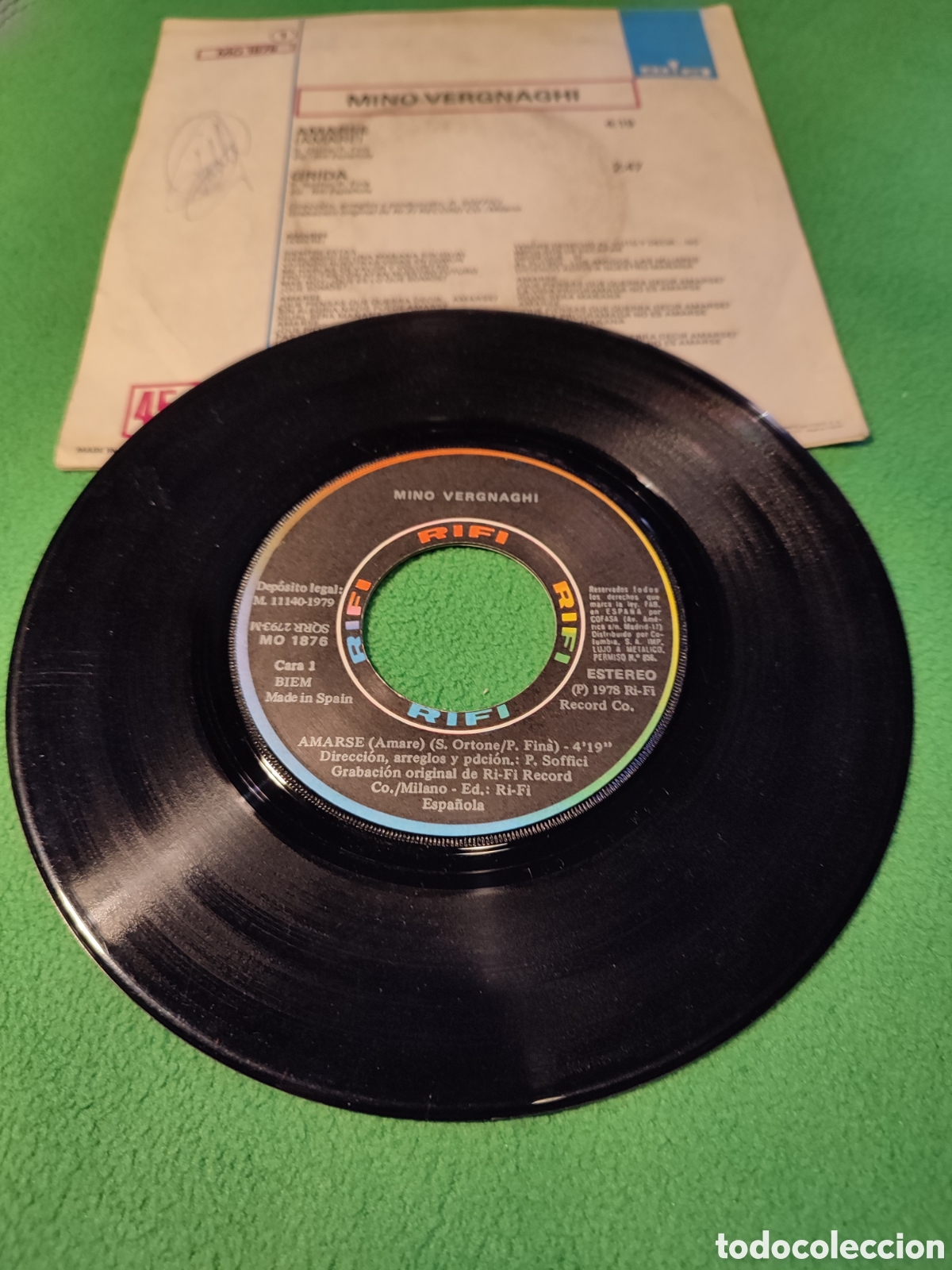 Discos de vinilo: Mino Vergnaghi - Amarse - Foto 2