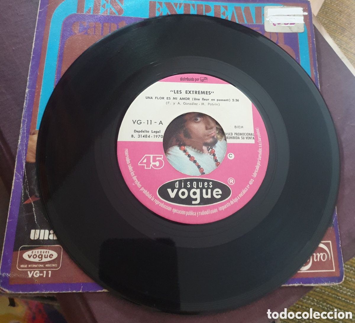 Discos de vinilo: Les Extremes - una flor es mi amor - Foto 2
