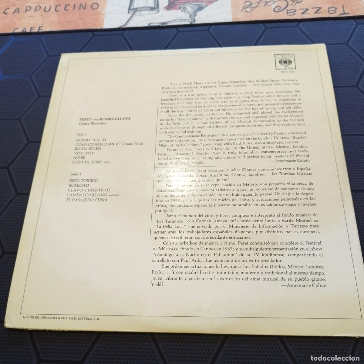 Discos de vinilo: PERET Y SU RUMBA GITANA - VENEZUELA. - Foto 2